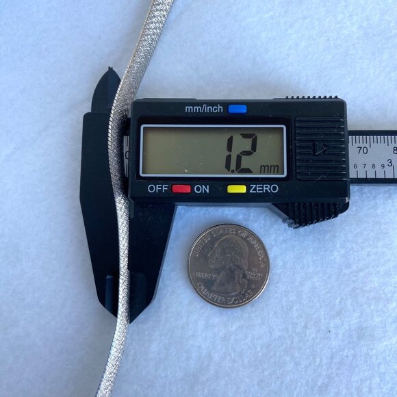 Sterling Silver 925 SU Italy Textured 6.5MM Wide Herringbone Chain Necklace 18" - Picture 16 of 16